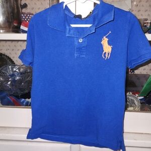Ralph Lauren Kids Polo Shirt - Blue with Orange Logo